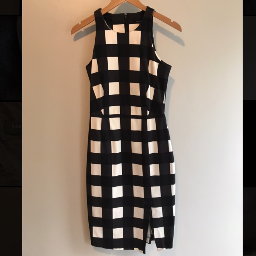Banana Republic Black & White Gingham Dress